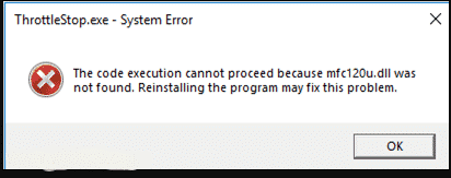 mfc120u.dll was not found